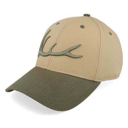 Hunter - Beige adjustable Keps - Elk Antler 3d Khaki/Olive Adjustable @ Hatstore