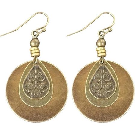 1 par boheme øreringe - hængende boho øreringe - messing hængende øreringe - boho smykker - boheme smykker - etniske ører