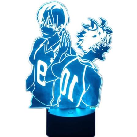 3D 3/7 /16 Färger Nattljus Japansk Anime Lampa Pojke Chara