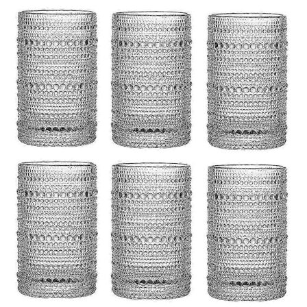 Vintage Hobnail Drikkeglassæt Med 6 Cocktailglas Sæt Vandglas Kop Bar Glassæt