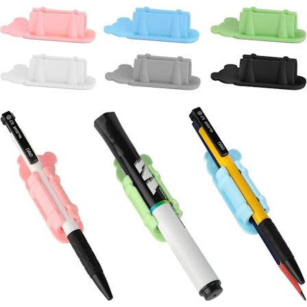 Selvklæbende blyantholder til skrivebord og væg, 6 stk. koala-formede silikone markør- og blyantholdere til clipboard, lærerartikler