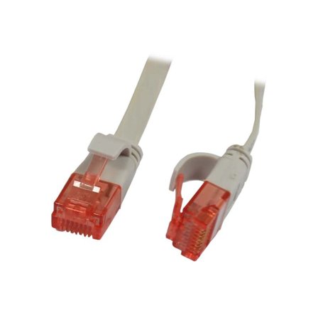 SYNERGY \Patchkabel RJ45 UTP(U/UTP). 0,15m grau, CAT6, PVC, Flach, Synergy 21,