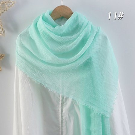 Crinkle Scarf Vanlig Hijab LJUSBLÅ