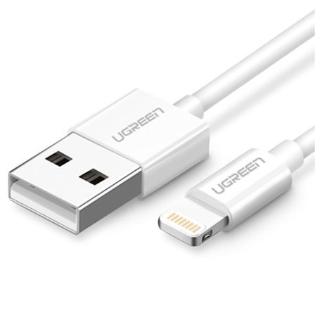 Ugreen USB-A to Lightning MFI cable, 2.4A, 2m - white