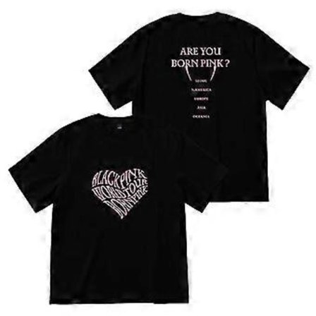 Pink og sort T-shirt Born Pink T-shirt Kpop Born Pink Tøj Born Pink Top Wear Golf Trænings T-shirts Kortærmet