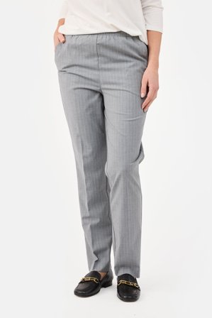 BRANDTEX - Anna Bukser - Grå - Nålestribet