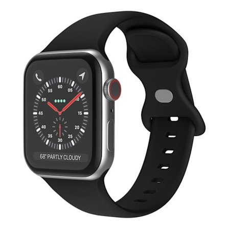 Apple Watch 38/40/41/42mm Silicone Watch Strap - Black