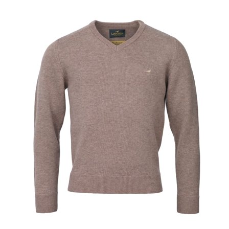 Laksen Johnston Lambswool V-neck Men's Men long-sleeved sweaters Blue XL