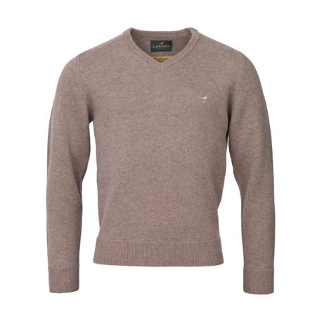 Laksen Johnston Lambswool V-neck Men's Men long-sleeved sweaters Blue M