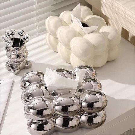 Boble Design Papirserviet Beholder Papir Dispenser Til Badeværelse Spisebord Stilfuld Serviet Organizer Dekorativ Serviet, B