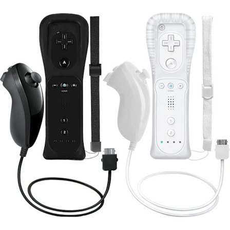 2-pack Trådlös handkontroll och Nunchuck för Wii och Wii U-konsoler - Perfekt