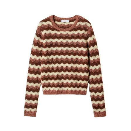 Mango Hæklet trøje i lurexblanding Pink, Dame Striktrøjer, Størrelse: 2XL