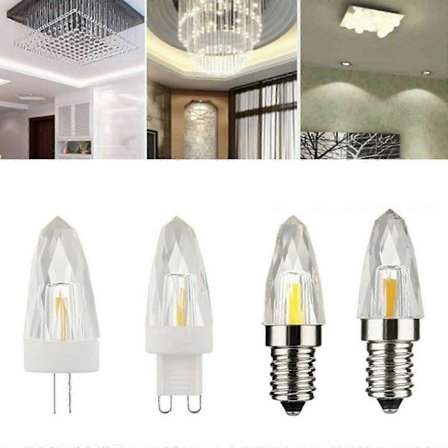 30W Halogenpære 110V 220V Erstat Mini G4 G9 E12 E14 4W Lysekroner LED-lys Dæmpbar Hvid Belysningsdekor