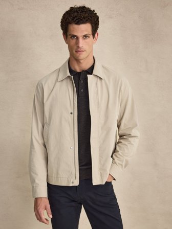 Beige Short Jacket Regular Fit