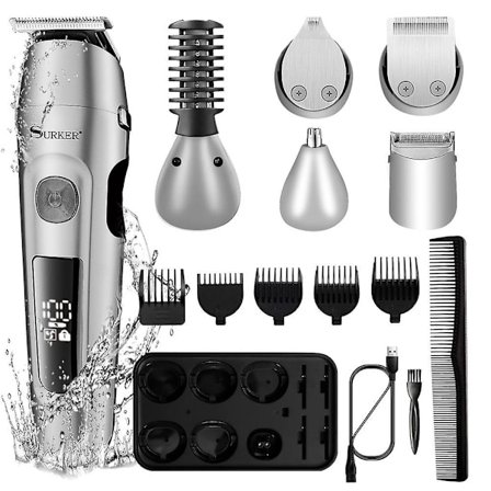 All In One Hair Trimmer Professional For Men Beard Trimmer Facial Body Hair Clipper Electric Grooming Kit For Eyebrow Nose Ear