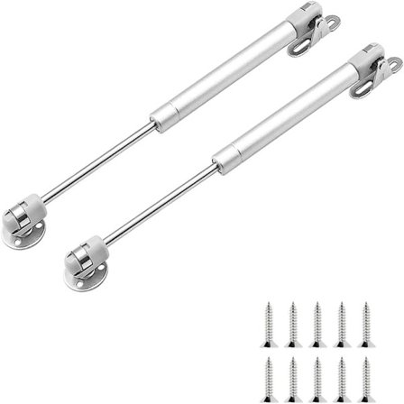 2x Gasfjäderstag Lyftskåp Skåpdörr Mjuka Stängningsgångjärn 100 Nm Skåp Garderobsdörr Gasfjäder med Skruvar