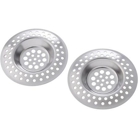 2 x Filter - Rustfritt stål sil for vask servant badekar