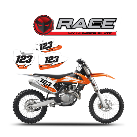 Racing Nummerplåtsdekaler - KTM 125 XC-W 2017-2023