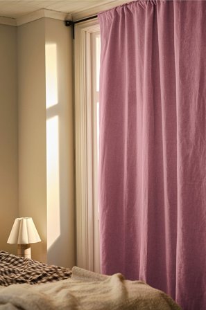 Jotex - Mørkleggingsgardin Lin 1-lengde Ekstra Bred Rosa - MELANIE - Kjøp Lingardiner hos Jotex