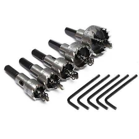 5 st HSS hålsågsset Hög hastighet stål HSS borr för metall trä plastbräda 16mm-30mm