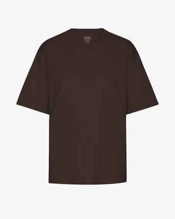 Oversized Organic T-Shirt - Coffee Brown - Female - XS