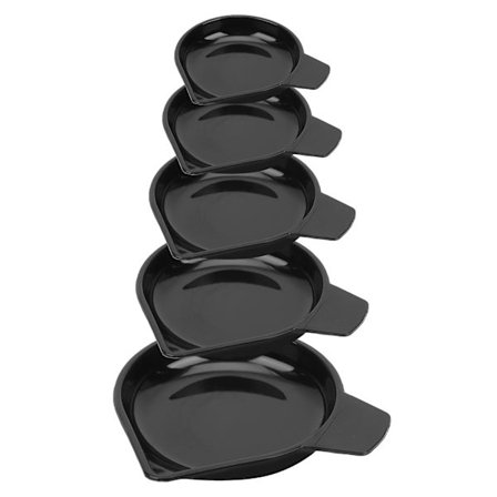 5 stk. smykkeskål pulverpander diamantskala karatvægt vægtbåde små vejebåde vægtskål metal