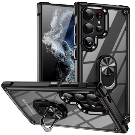 Samsung Galaxy S24 Ultra skal med stativ - Svart