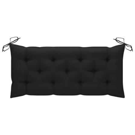Bänkdyna För Trädgården Svart 120x50x7 Cm Tyg Svart