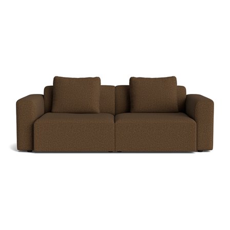 Como XL 2-Sitzer-Sofa Montreal Braun schlichtes Design bequeme Rückenkissen für hohen Sitzkomfort modernes Polstersofa Wohnzimmer 83cm