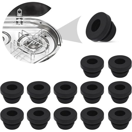 12 kpl kumisia päätykappaleita, ruosteenkestävä suojus Dometic-matkailuauton liesille, 5 mm