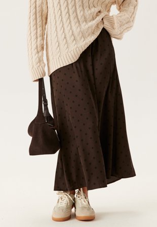 Pieces-Pcjytta Hw Ankle Satin Skirt-S