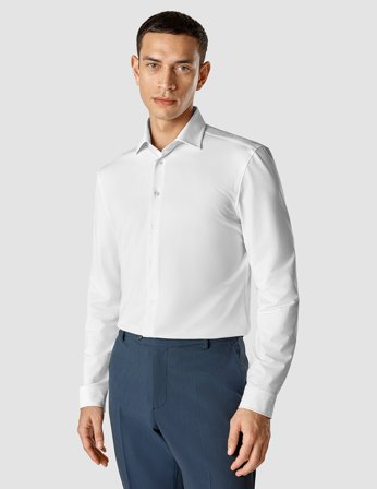 Shaping New Tomorrow - Travel shirt - White - Slim Fit - Herre - Størrelse XXL