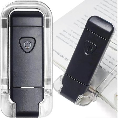Boglæselampe, bærbar USB genopladelig LED clip-on lampe til bøger, læsning i sengen, rejser