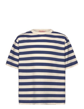 THE ANIMALS OBSERVATORY Stripes Navy Collie T-Shirt - Navy - 8 Y