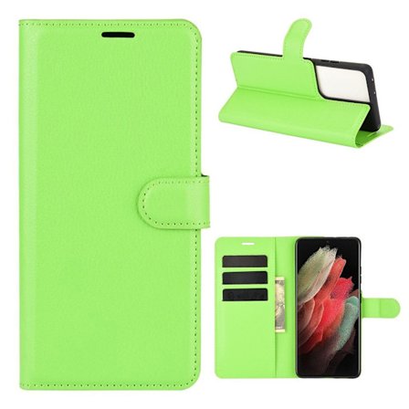 Classic Samsung Galaxy S21 Ultra Flip etui - Grøn