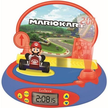 MARIO KART Projektorväckarklocka med Nintendo-videospelljud