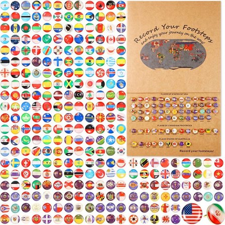 218 stk. Kartnåler med landskart