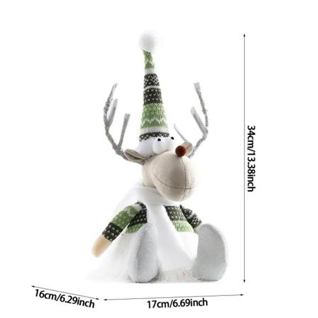 Jul Stor Stående Elg Dukke Navidad Figurin Ornamenter Med Lys Rensdyr