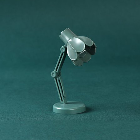 Grön Mini pieni kannettava LED-lukuvalo, kokoontaitettava pyöreä