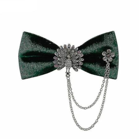 Miesten samettiruske, jossa on tylsä varpunen, säädettävä käsintehty samettisolmio