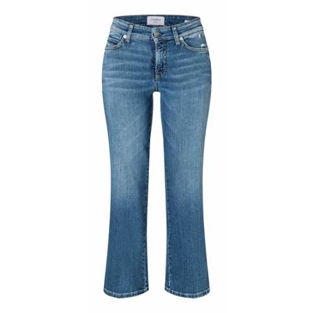 Cambio, Flared Cropped Paris Jeans Blauw, Dames, Maat:S