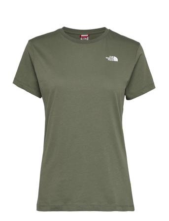 W S/S Simple Dome Tee T-shirts & Tops Short-sleeved Kakigrønn The North Face*Betinget Tilbud