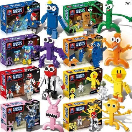 8 st 2023 Roblox Rainbow Friends Dörrar Byggklossar Figurer Montera Modell Barn Julklapp (YX)
