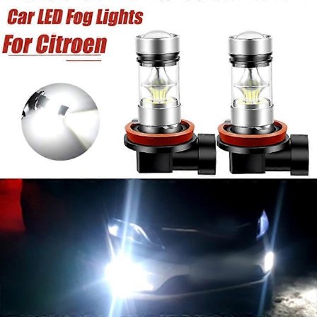 2kpl LED Sumuvalo Polttimo Canbus H8 H11 Citroen Berlingo C1 C3 C5 Aircross C6 C4 Grand Picasso DS4 DS5 2011-2015