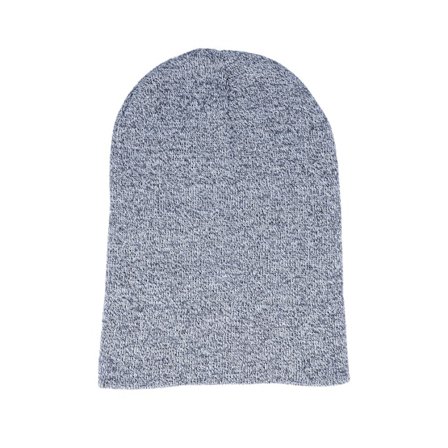 Beechfield - Heather Grey Long Blank Beanie Longbeanie Grey Beanie - @ Hatstore
