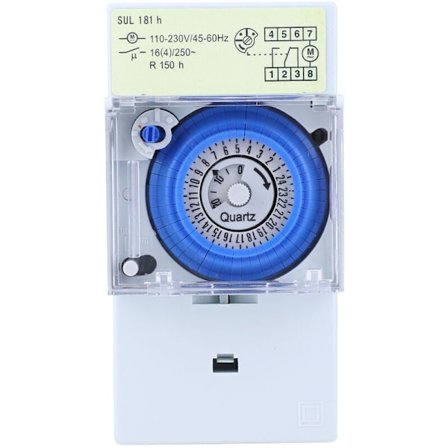 SUL181h Mekaaninen Ajastimet, 24 Tunnin Kvartsi Ajastimet, Modulaarinen Kello, Relaasikytkin