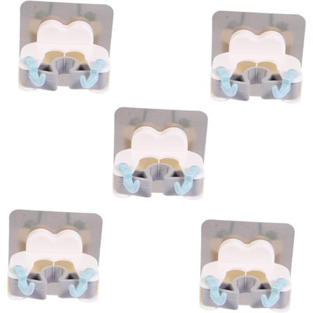 5 st vita moppklämmor kvast väggdisplayhållare vägg kvastkrok mopp