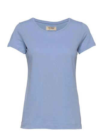 Arden Organic O-Neck Tee T-shirt Top Blå MOS MOSH