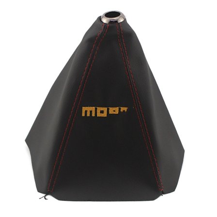 SPOON Mugen Universal PU Läder Växelspaksdamask Bilväxelspak Boot Cover Bilstylingtillbehör Växlingsratt-MO-