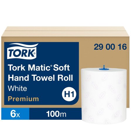 TORK Pappershandduk Matic Mjuk H1 2-lagers vit 6/fp - Lyreco - Städ och hygien - Toalettpapper och torkpapper - Pappershanddukar